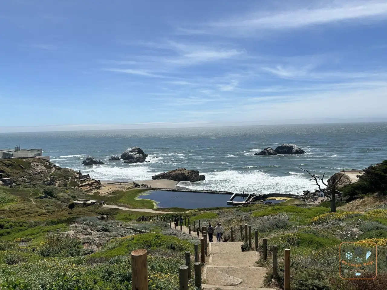 Les ruines des Sutro Baths au bord de l'océan à Lands End