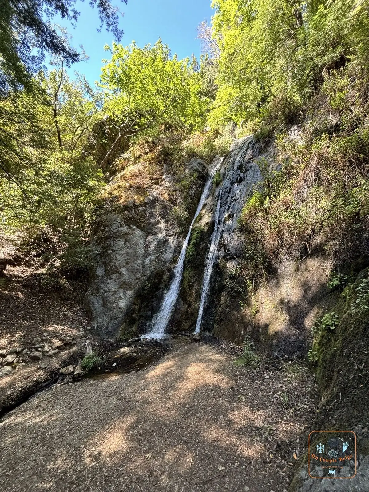 Une petite cascade dans une gorge verdoyante de Pfeiffer Big Sur State Park