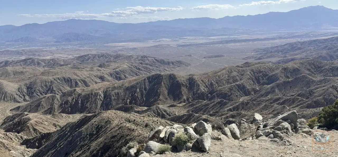 Le panorama de Keys View sur la vallée de Coachella