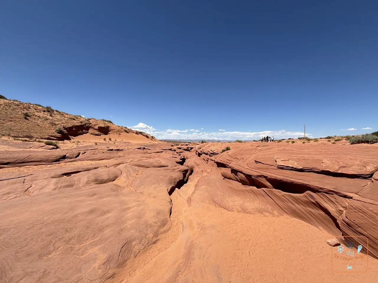 La sortie du Lower Antelope Canyon, presque invisible depuis le sol