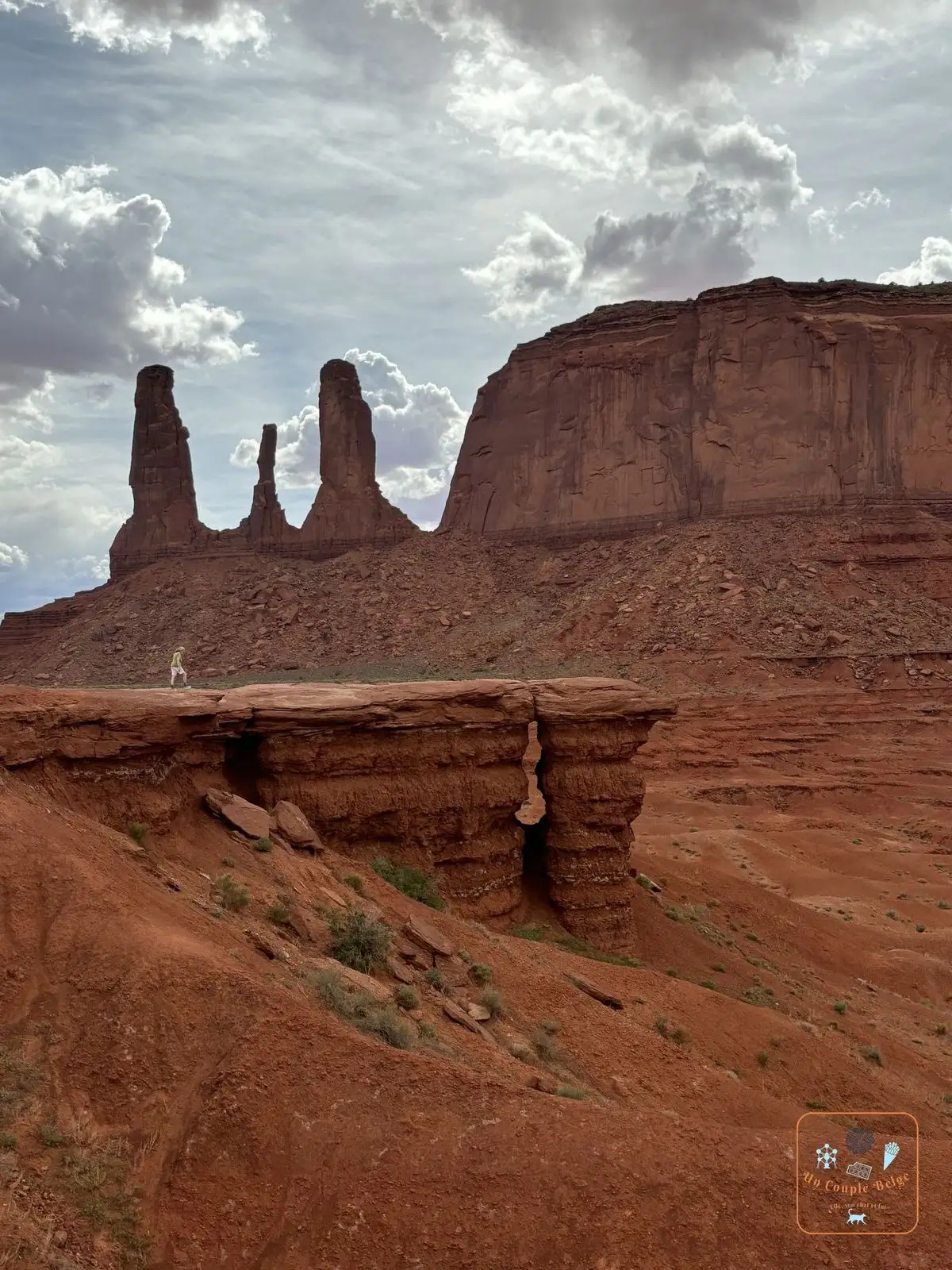 Le promontoire de John Ford's Point, face aux Three Sisters