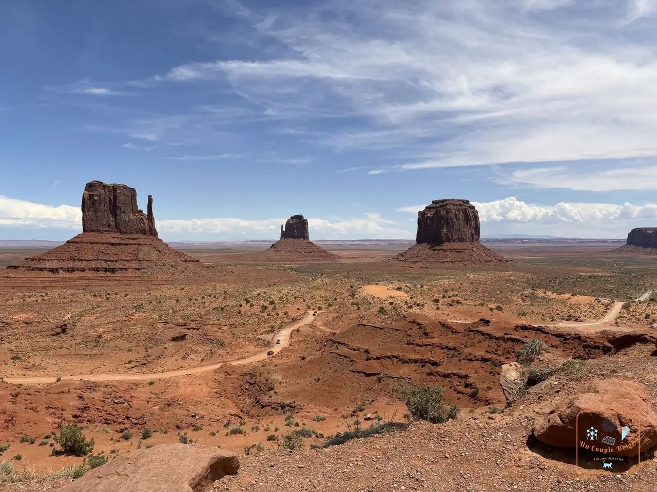 La piste de la Valley Drive entre les buttes