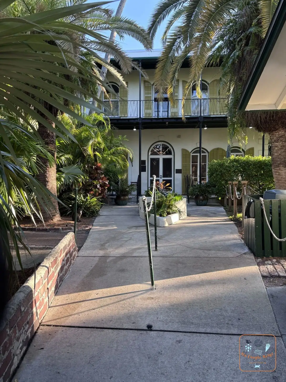 L'entrée de la maison d'Ernest Hemingway à Key West