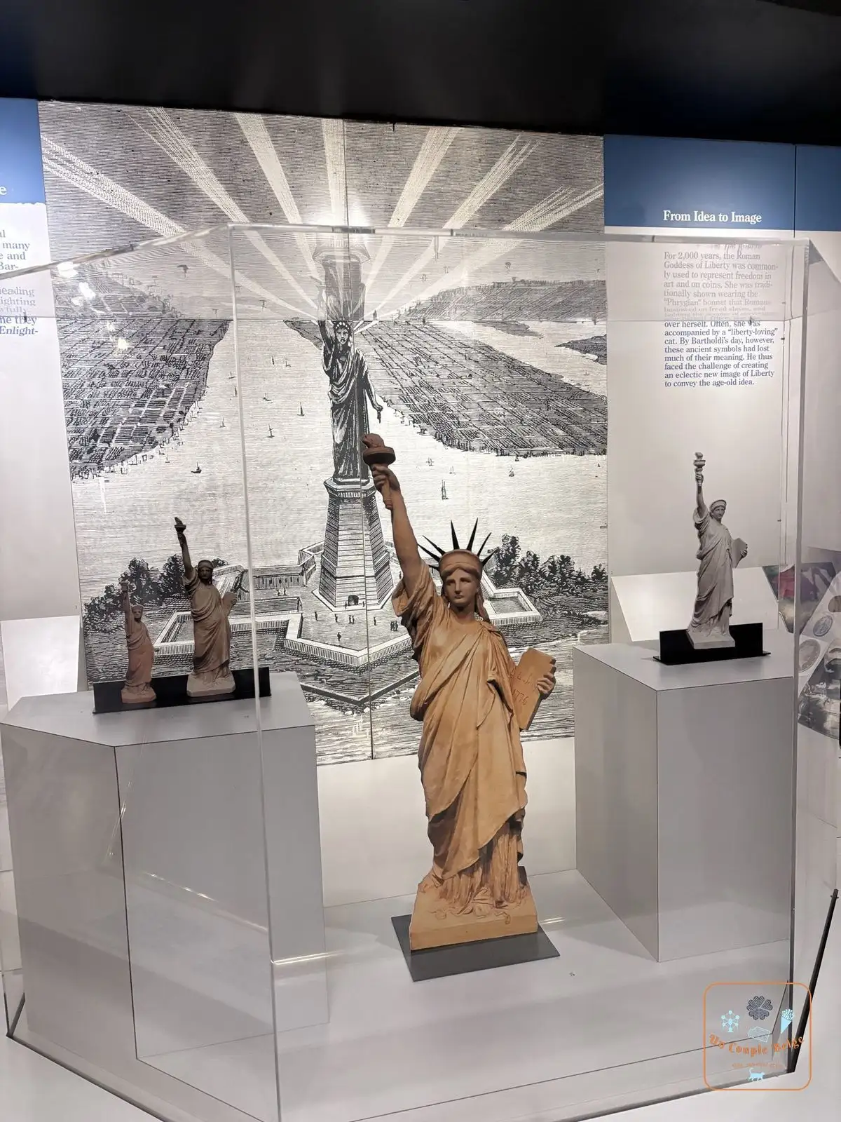 Maquettes de la Statue de la Liberté par Bartholdi dans le musée de Liberty Island