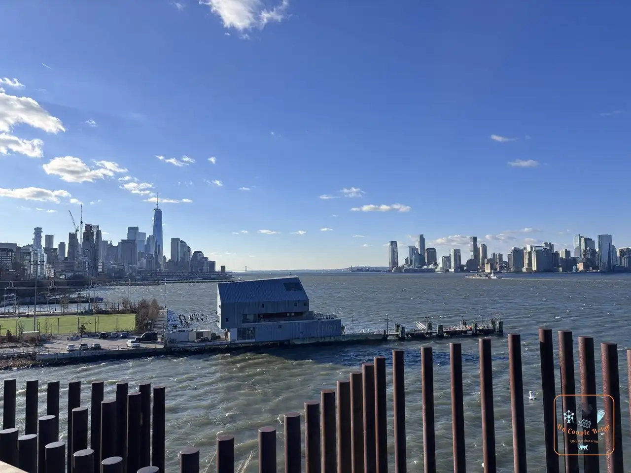 Vue sur l'Hudson et le sud de Manhattan depuis Little Island