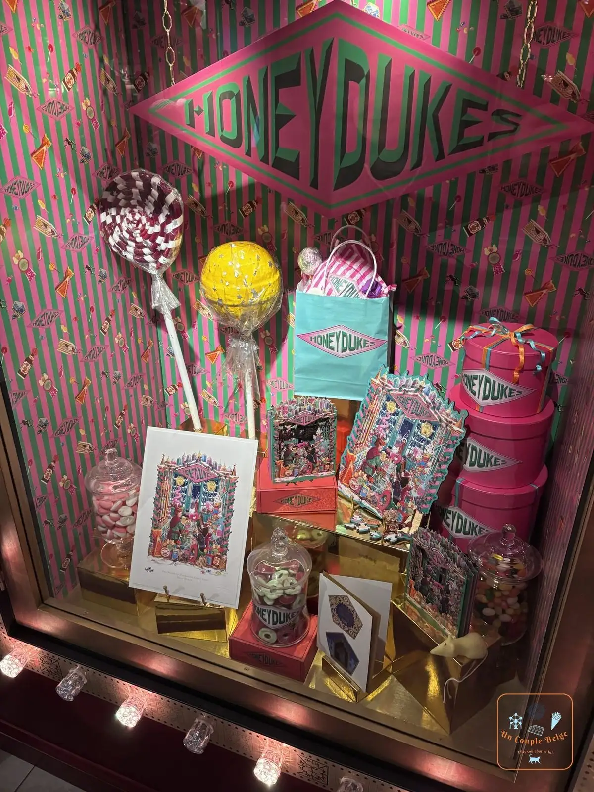 Vitrine Honeydukes et ses friandises dans la boutique Harry Potter New York