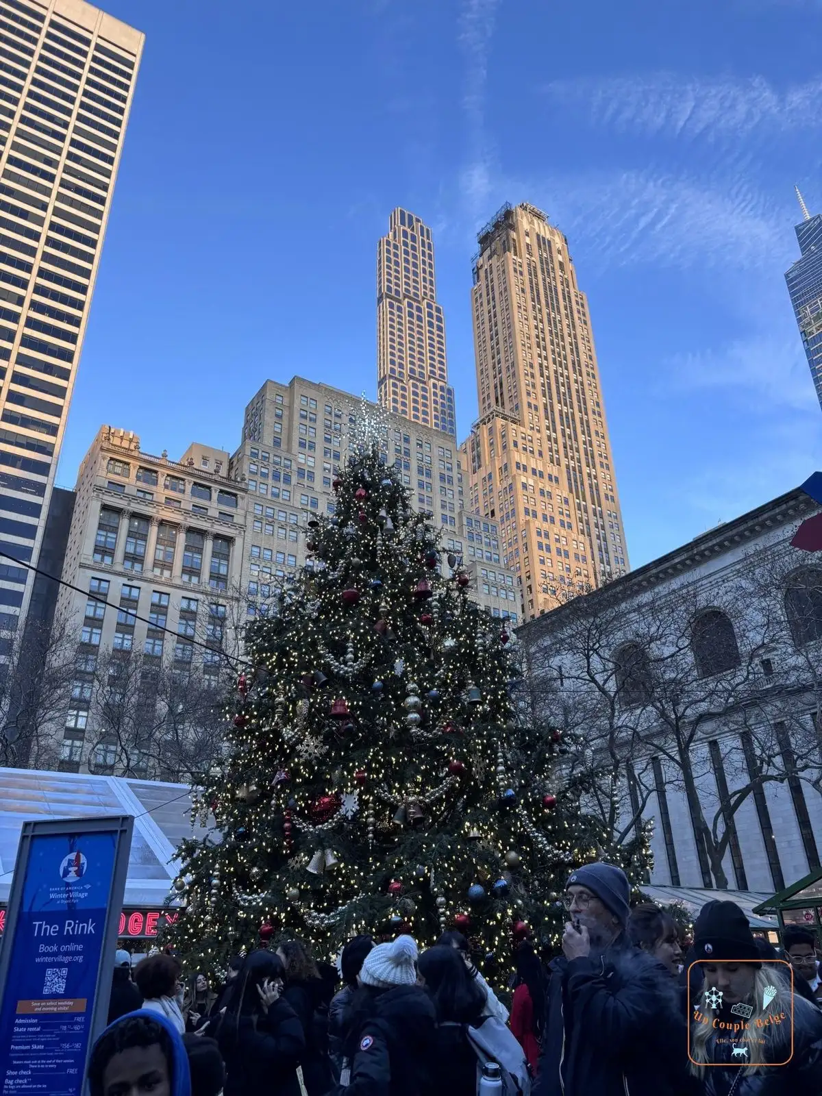 Le sapin de Noël du Bryant Park Winter Village