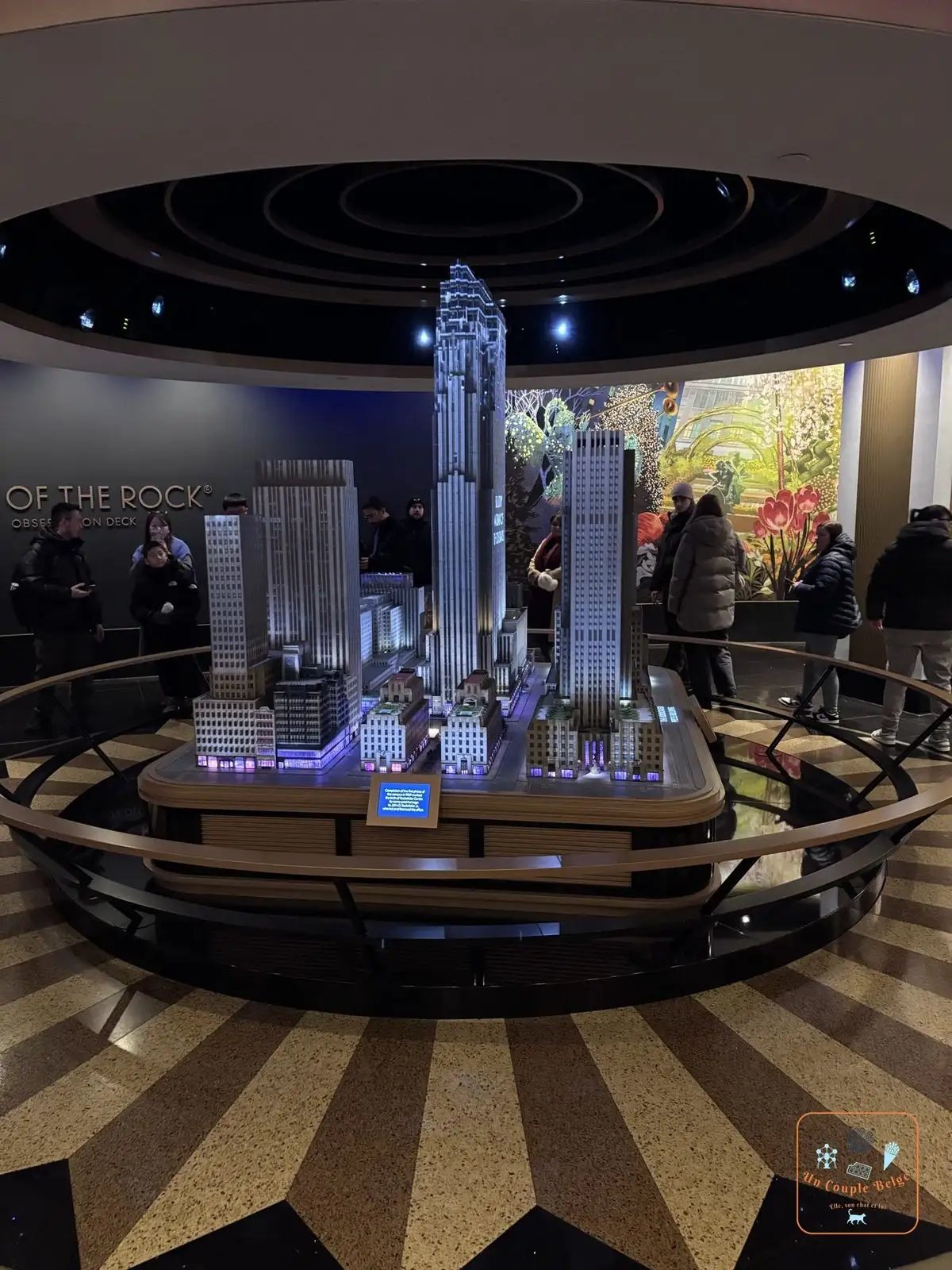 Maquette du Rockefeller Center dans le hall de Top of the Rock