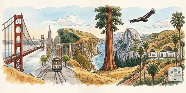 Californie : océan, séquoias, désert et grandes villes