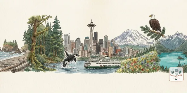 État de Washington : Seattle, volcans et forêts pluviales