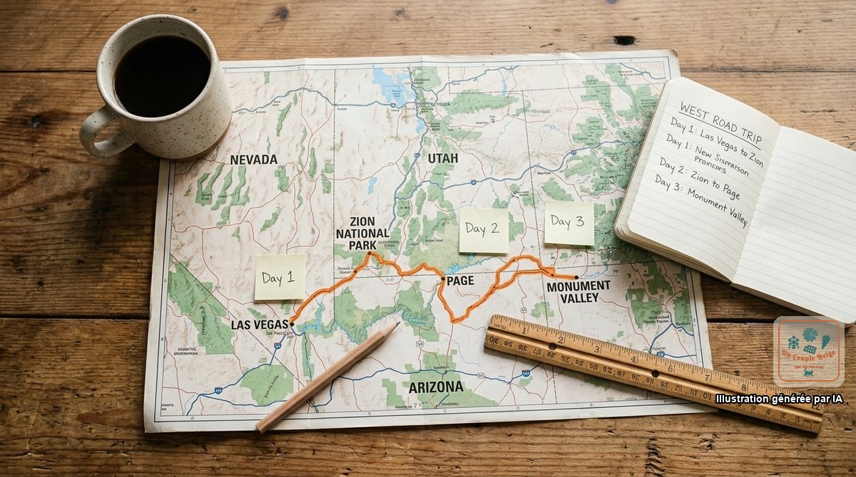 Construire son itinéraire de road trip aux États-Unis