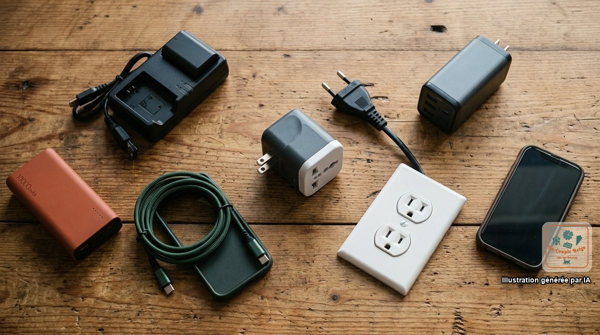 Électricité aux États-Unis : prises, adaptateurs et recharge en voyage