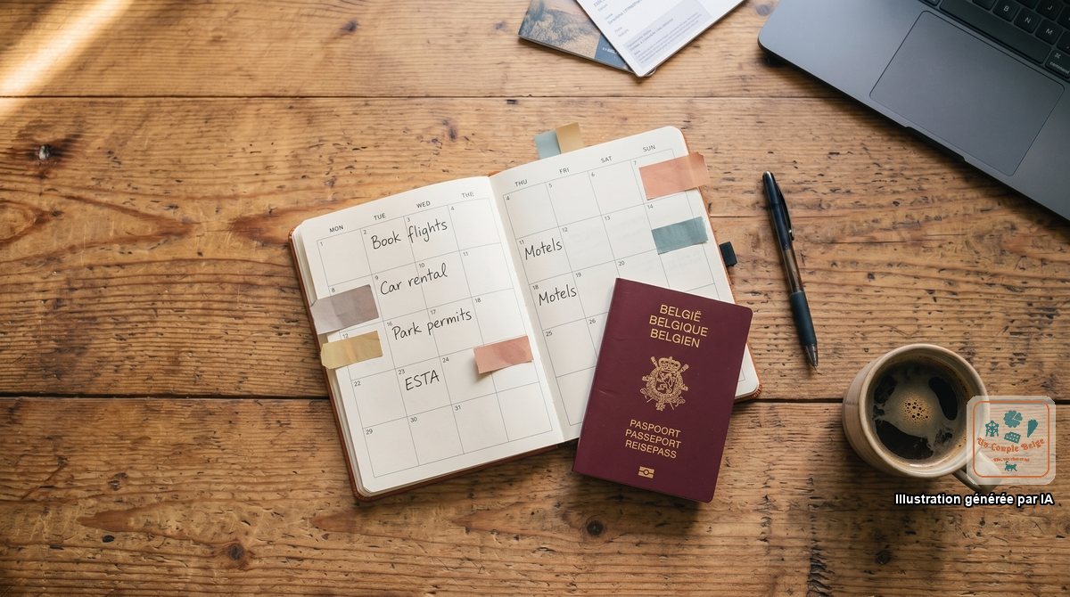 Quand réserver quoi : le rétroplanning d'un road trip aux États-Unis