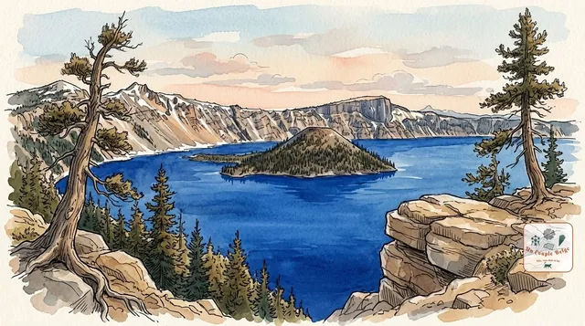 Crater Lake : le lac le plus profond des États-Unis, né de l'effondrement d'un volcan