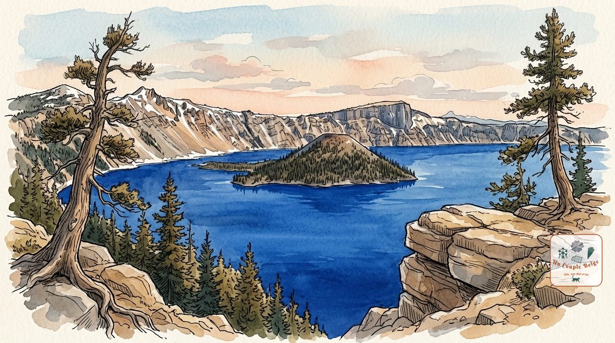 Crater Lake : le lac le plus profond des États-Unis, né de l'effondrement d'un volcan