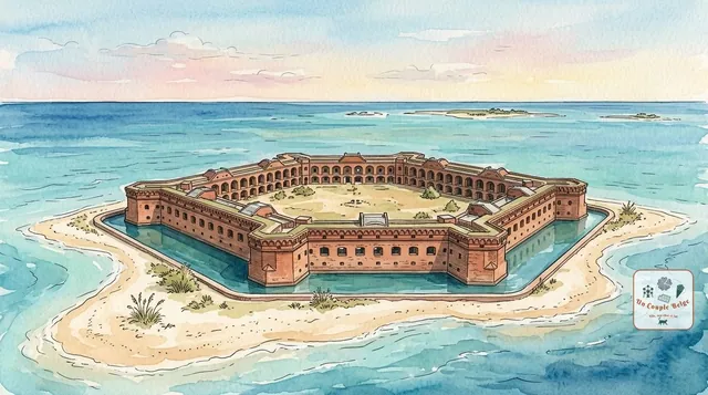 Dry Tortugas : un fort du XIXe siècle isolé en pleine mer, à 110 km de tout