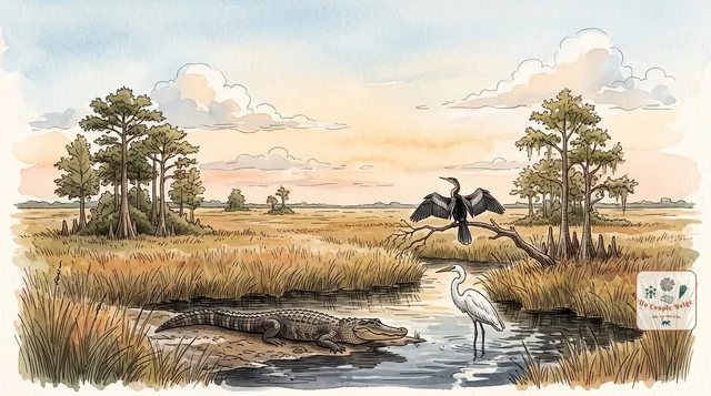 Everglades : le « fleuve d'herbe » où alligators et crocodiles cohabitent