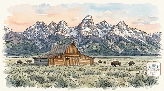 Grand Teton : des sommets à pic au-dessus des lacs et de la plaine