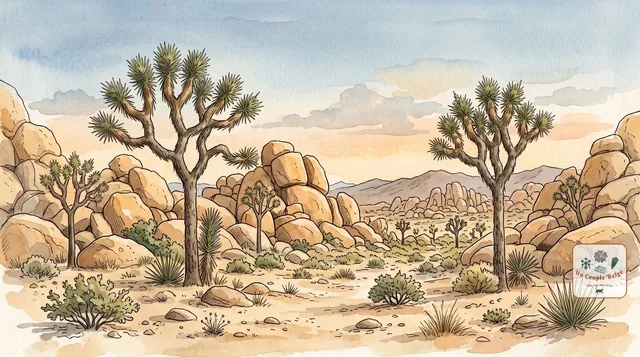 Joshua Tree : rochers géants et arbres de Josué entre deux déserts