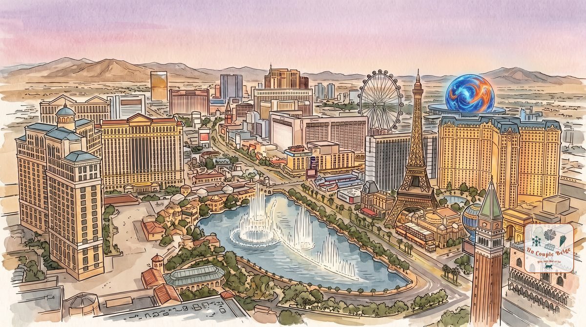 Las Vegas : le Strip, ses néons et le désert tout autour