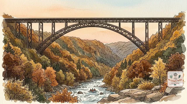 New River Gorge : l'une des plus vieilles rivières du monde, sous un pont vertigineux