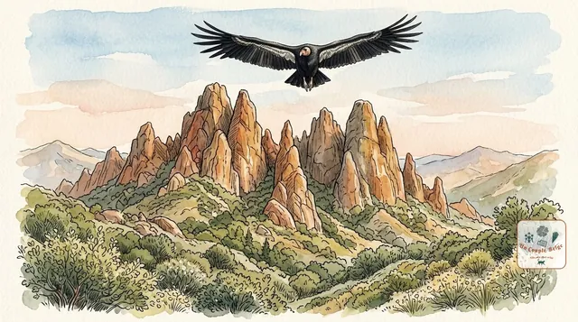Pinnacles : des tours de roche volcanique où planent les condors de Californie