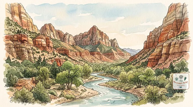 Zion : au fond du canyon, entre les Narrows et Angels Landing